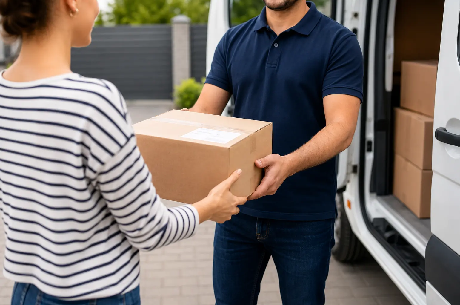 Déménageur de MC Royal Transport transportant des boîtes